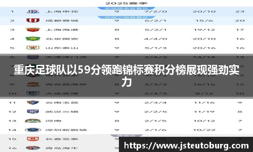 重庆足球队以59分领跑锦标赛积分榜展现强劲实力